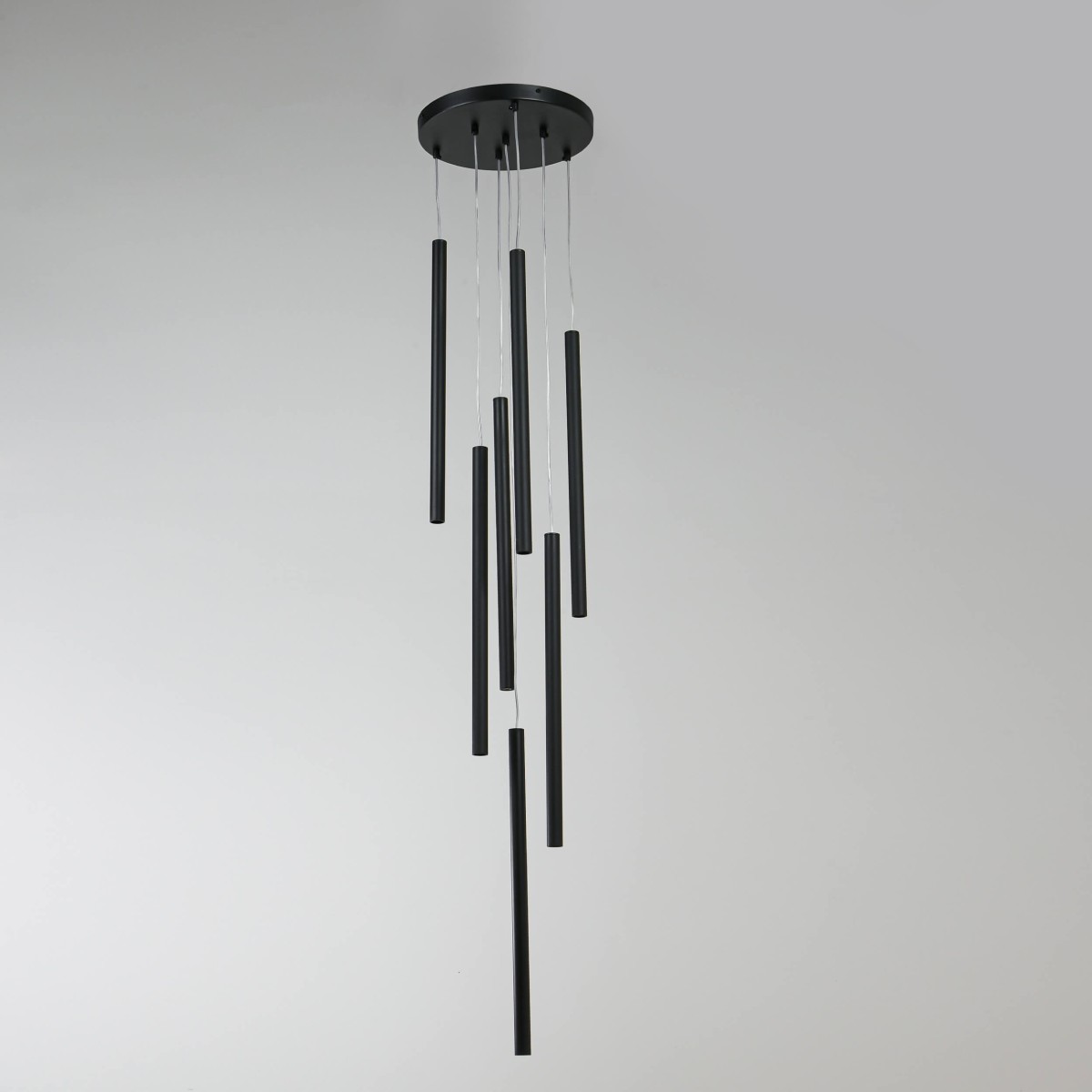 Light Prestige Lungo 7 czarna lampa wisząca LP-894/7P BK