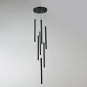 Light Prestige Lungo 7 czarna lampa wisząca LP-894/7P BK