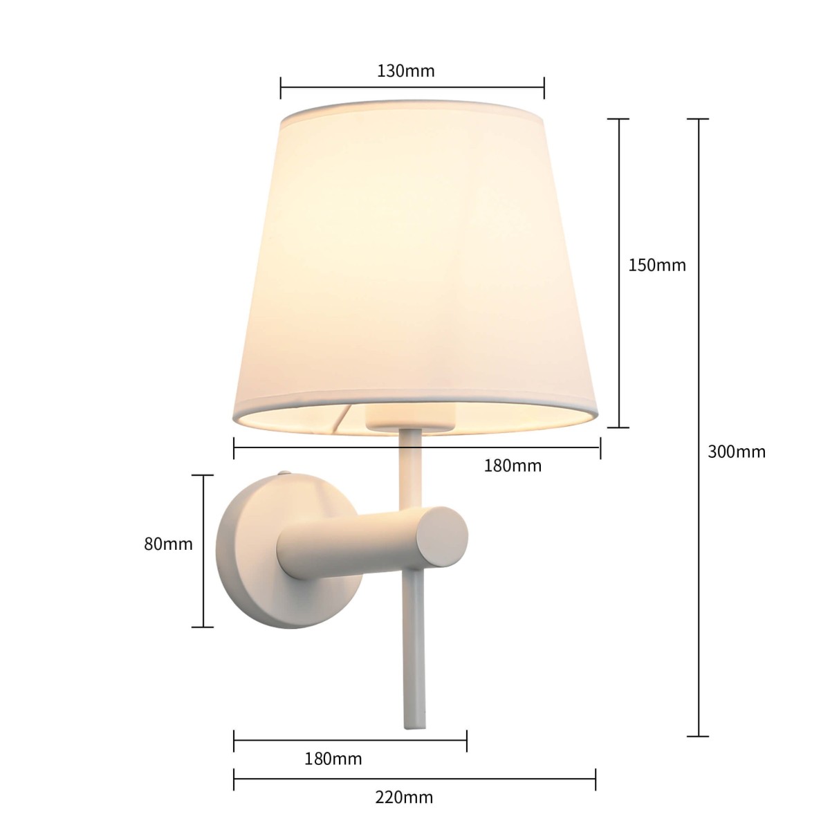 Light Prestige Tivoli kinkiet biały LP-1133/1W WH