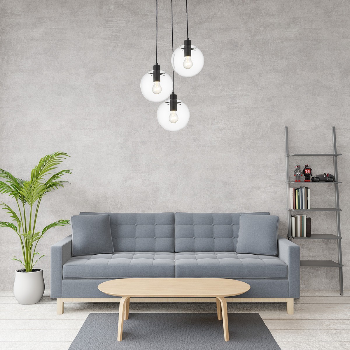 Light Prestige Puerto 3 wisząca czarna LP-004/3P BK