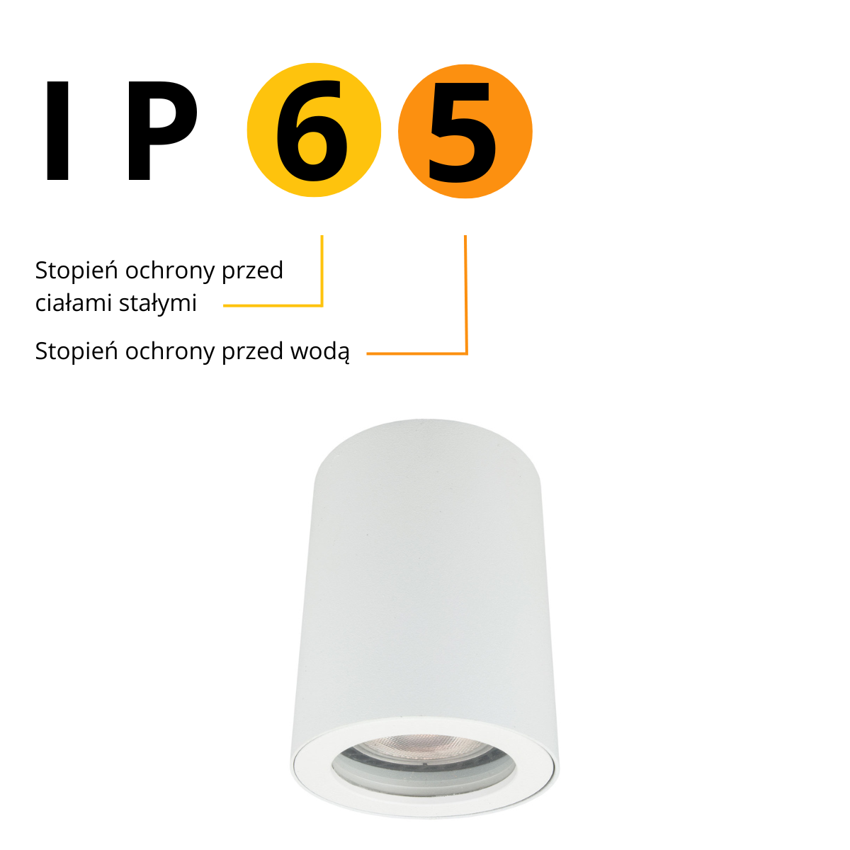 Light Prestige Faro oprawa natynkowa biała IP65 LP-6510/1SM WH