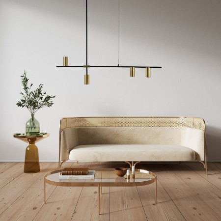 Light Prestige Arizona 4 linia wisząca czarny/złoty LP-074/4PL BK/GD