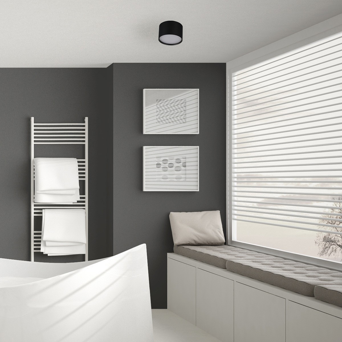 Light Prestige Kendal LED oprawa natynkowa czarna LP-6331/1SM BK