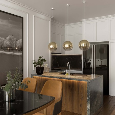 Light Prestige Palla mała wisząca złota LP-2844/1P S GD