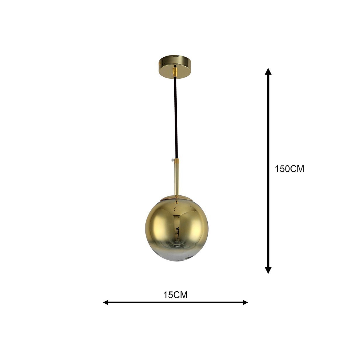 Light Prestige Palla mała wisząca złota LP-2844/1P S GD