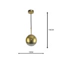 Light Prestige Palla mała wisząca złota LP-2844/1P S GD
