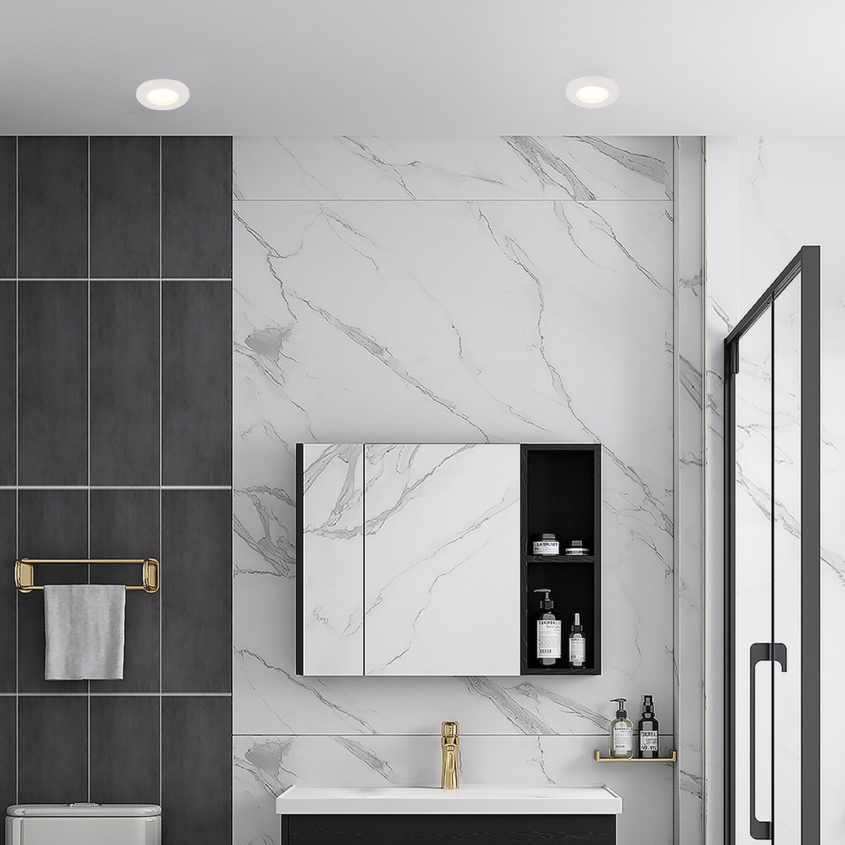 Light Prestige Lagos oczko podtynkowe okrągłe nieruchome białe IP65 LP-440/1RS WH