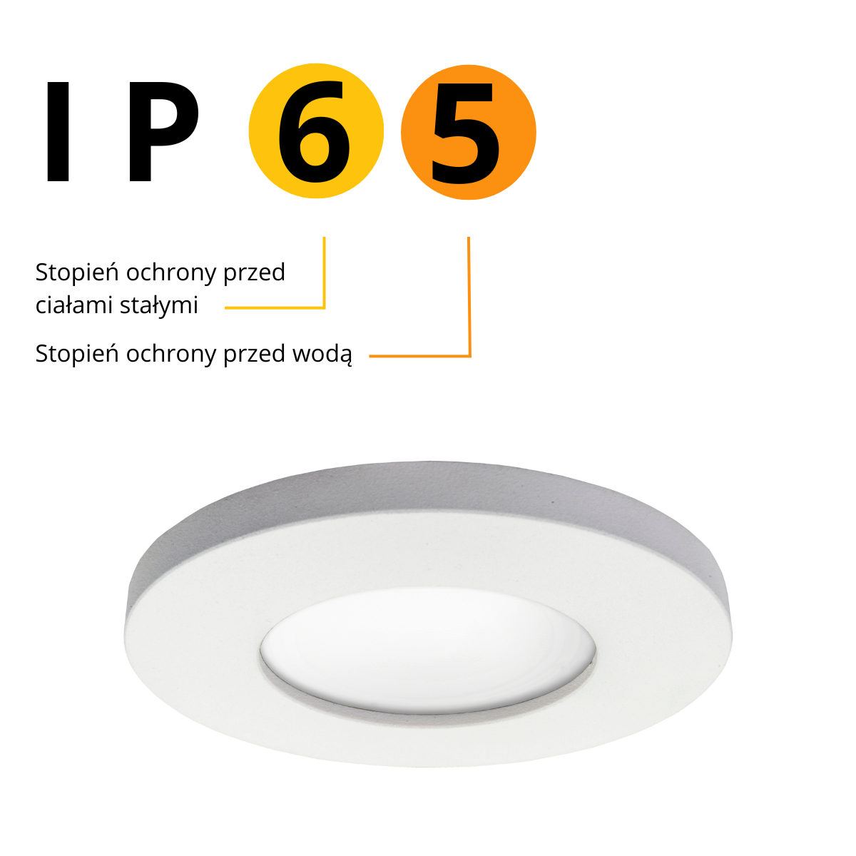 Light Prestige Lagos oczko podtynkowe okrągłe nieruchome białe IP65 LP-440/1RS WH