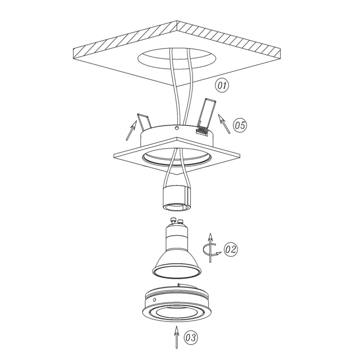 Light Prestige Lagos oczko podtynkowe okrągłe nieruchome czarne IP65 LP-440/1RS BK