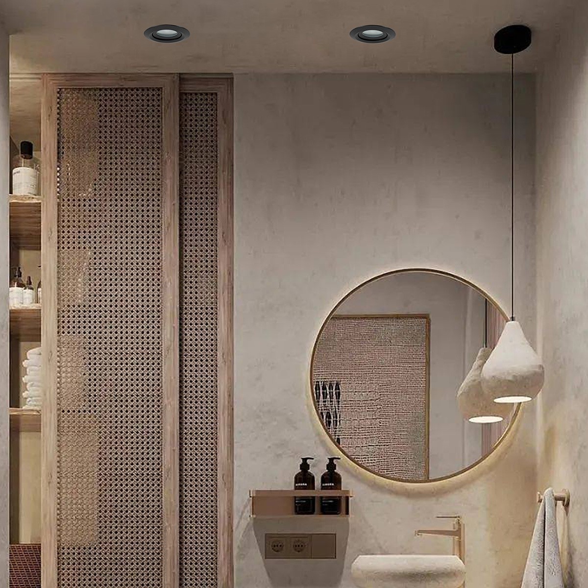 Light Prestige Lagos oczko IP65 ruchome czarne LP-4425/1RM BK