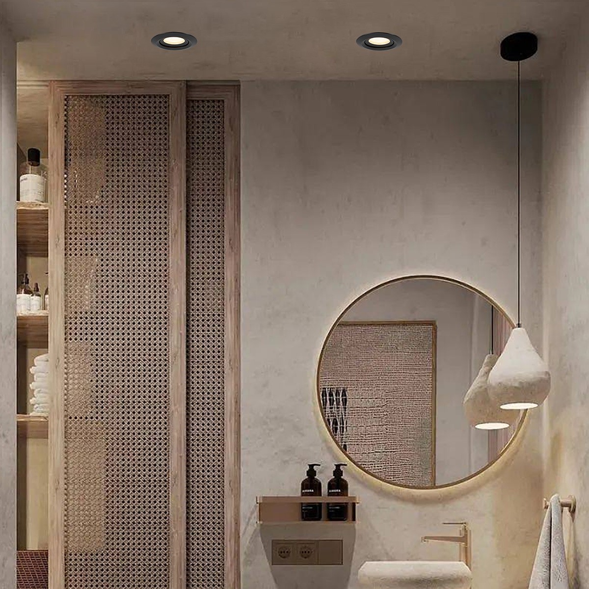 Light Prestige Lagos oczko IP65 ruchome czarne LP-4425/1RM BK