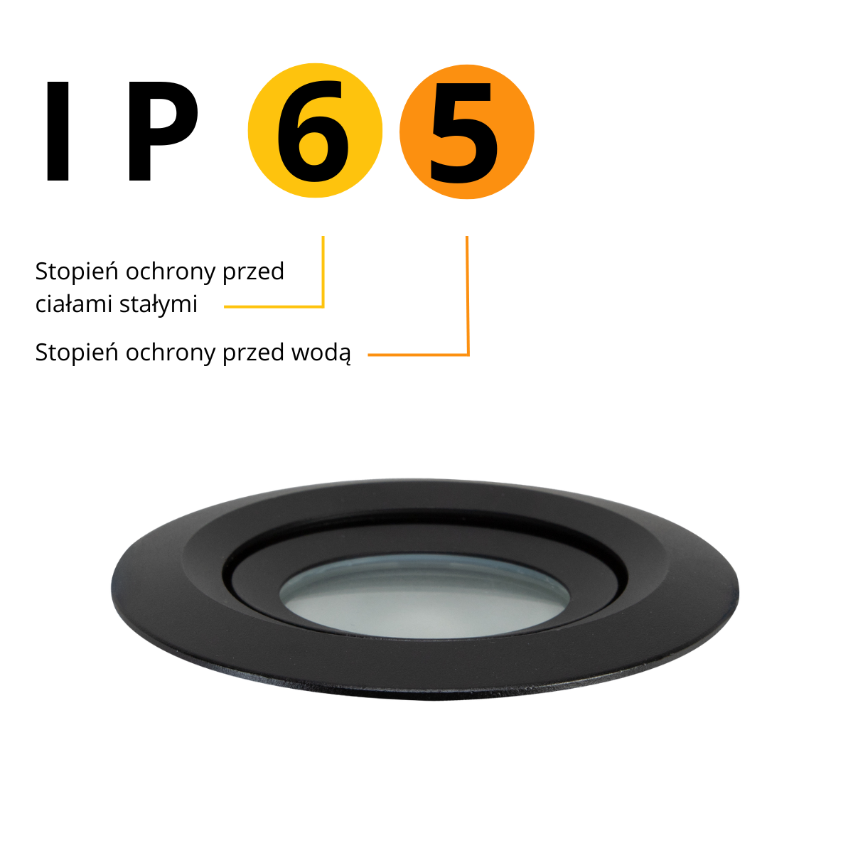 Light Prestige Lagos oczko IP65 ruchome czarne LP-4425/1RM BK