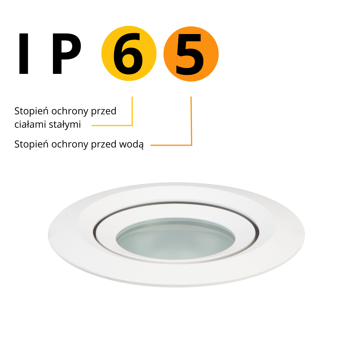 Light Prestige Lagos oczko IP65 ruchome białe LP-4425/1RM WH