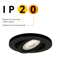 Light Prestige Lagos oczko podtynkowe okrągłe ruchome czarne IP20 LP-440/1RS BK movable