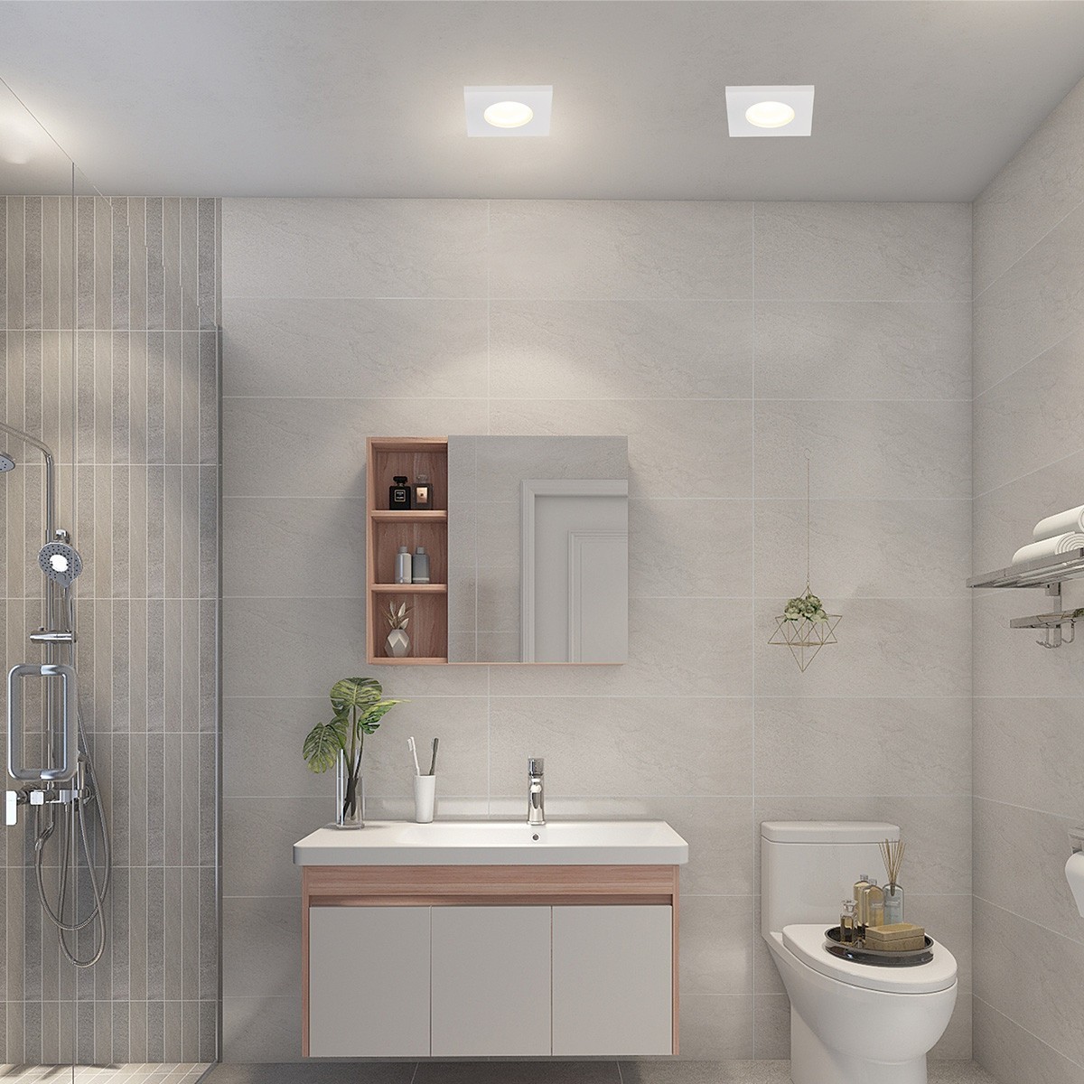 Light Prestige Lagos oczko podtynkowe kwadratowe nieruchome białe IP65 LP-440/1RS WH square