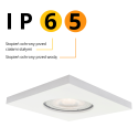 Light Prestige Lagos oczko podtynkowe kwadratowe nieruchome białe IP65 LP-440/1RS WH square