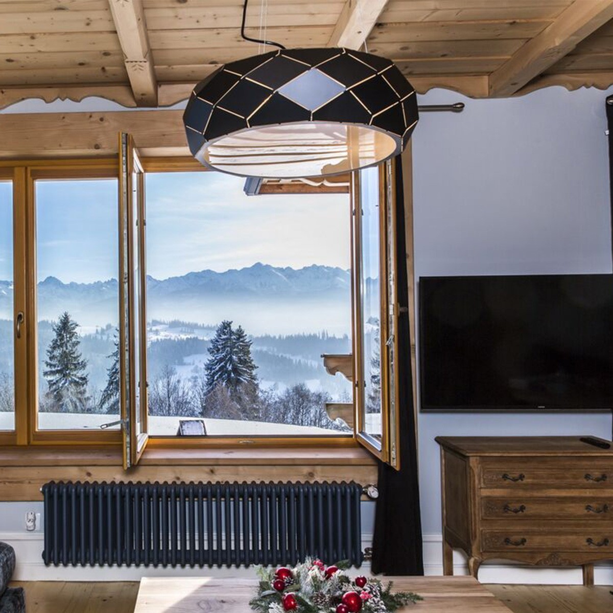 Light Prestige Reus wisząca czarna LP-8069/1P BK