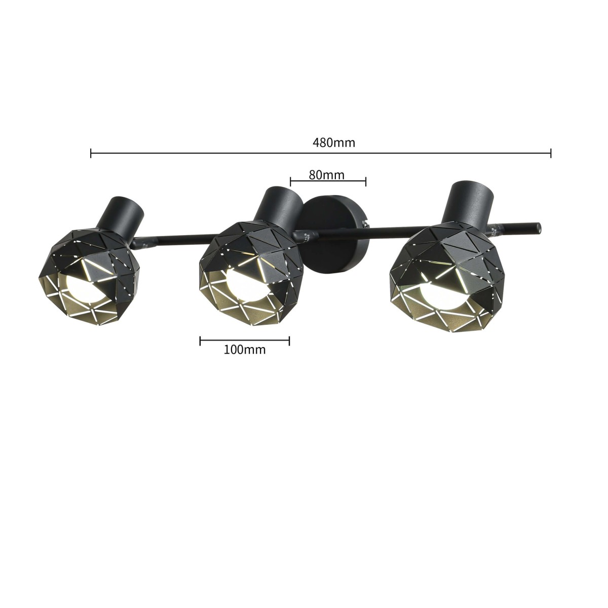 Light Prestige Reus 3 spot czarny LP-8069/3WS BK