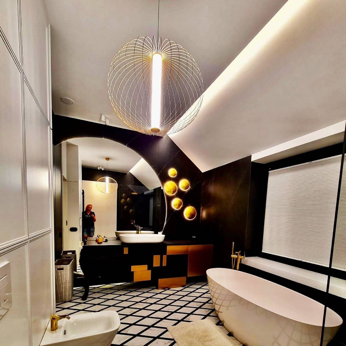 Light Prestige Treviso wisząca mała czarna 3000K LP-798/1P S3 BK