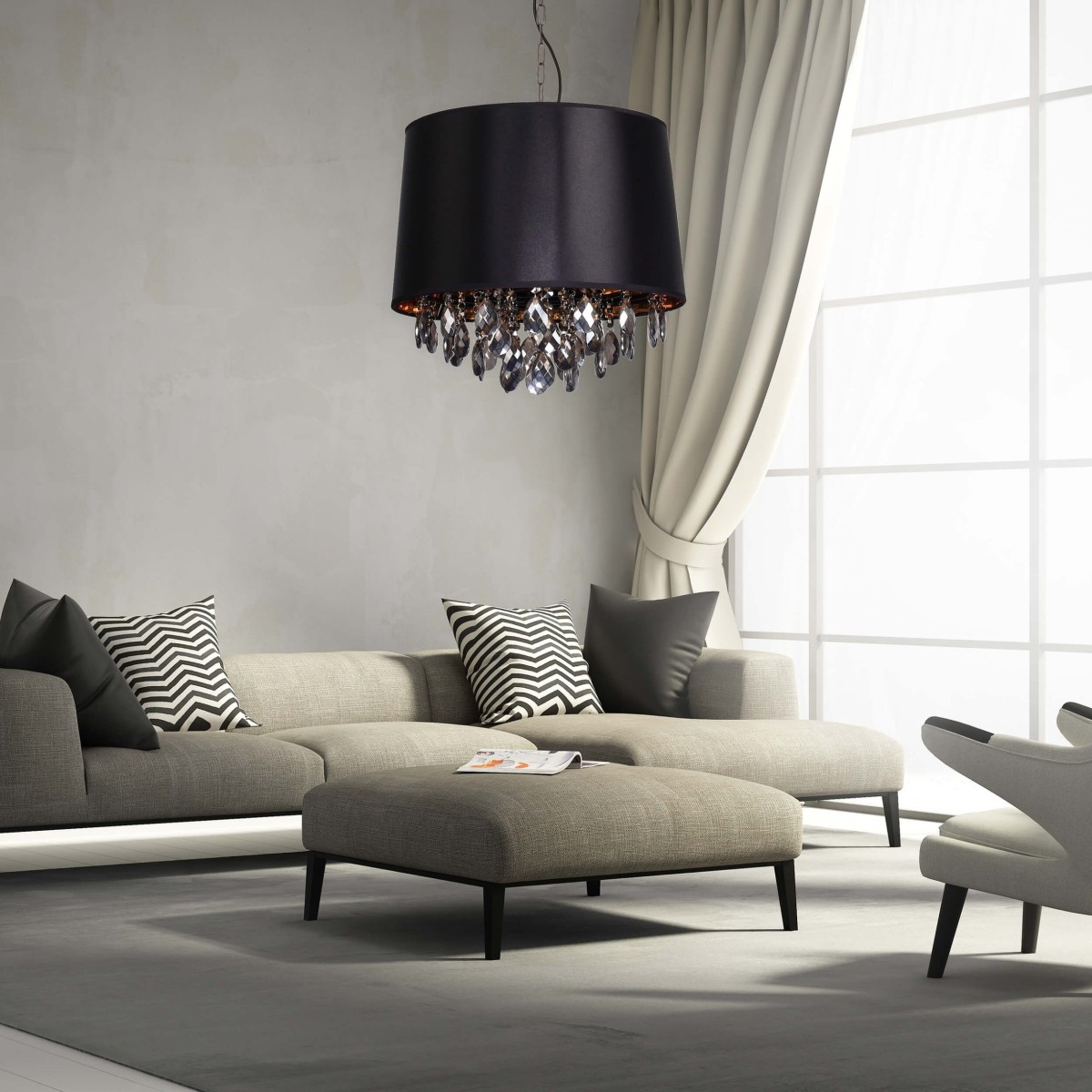 Light Prestige VIGO wisząca czarna LP-0412/1P BK