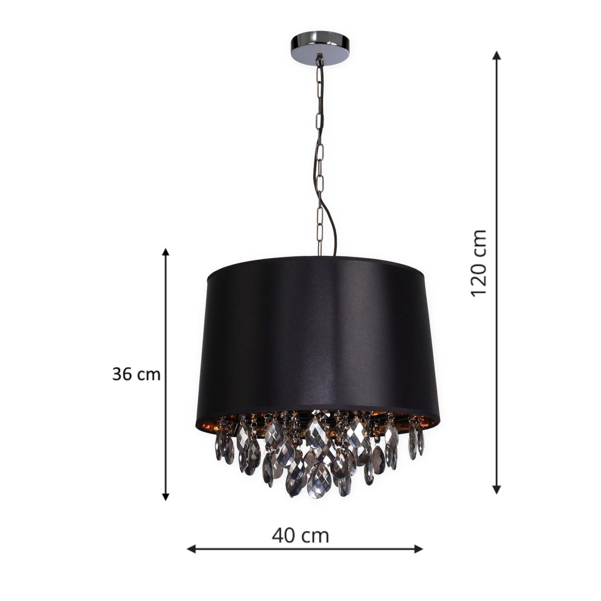 Light Prestige VIGO wisząca czarna LP-0412/1P BK