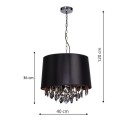 Light Prestige VIGO wisząca czarna LP-0412/1P BK