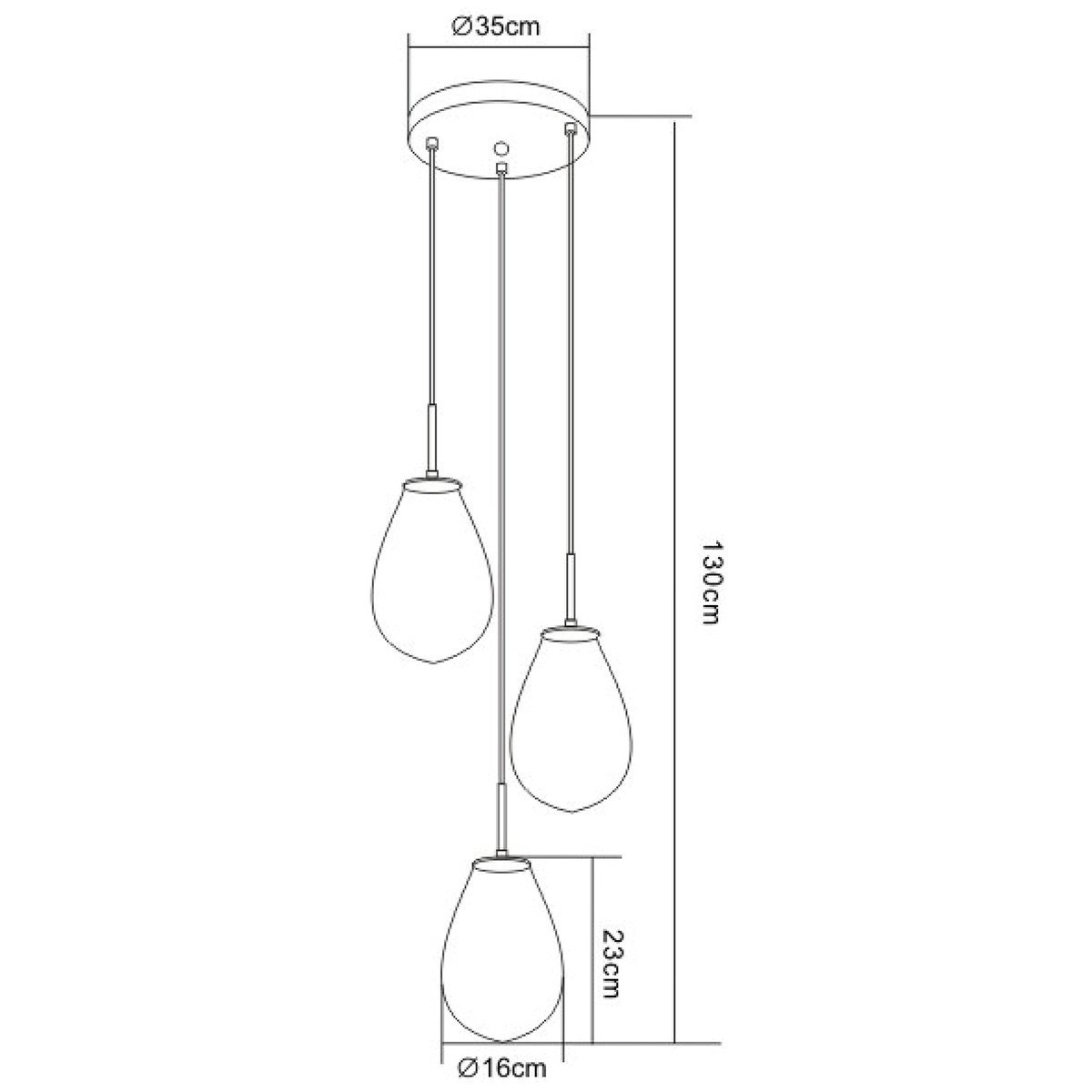 Light Prestige Fondi 3 talerz wisząca LP-1214/3P