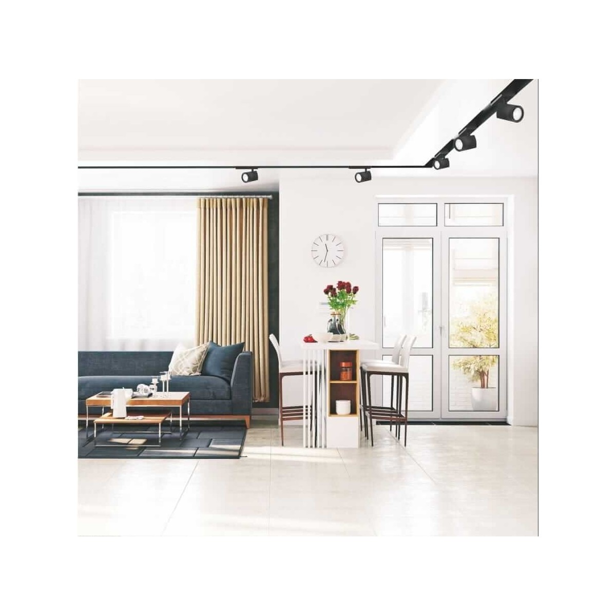Light Prestige Magnetic szyna wpuszczana 2 m czarna LP-E020-MAG-BK