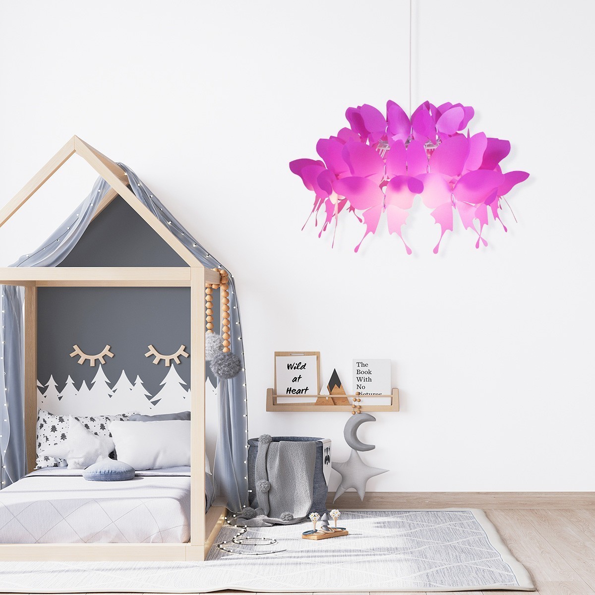 Light Prestige Farfalla wisząca ciemny róż LP-3439/1P dark pink