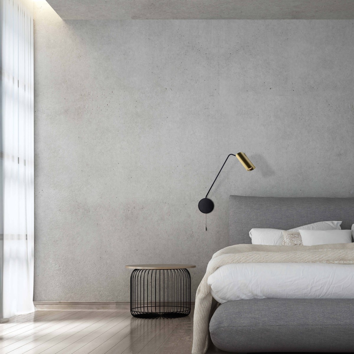 Light Prestige Futuro 1 kinkiet złoty/czarny z wysięgnikiem LP-17001/1WL GD/BK