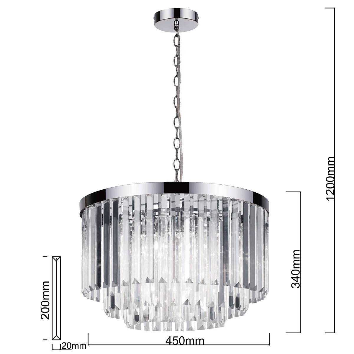 Light Prestige Vetro wisząca LP-2910/5P
