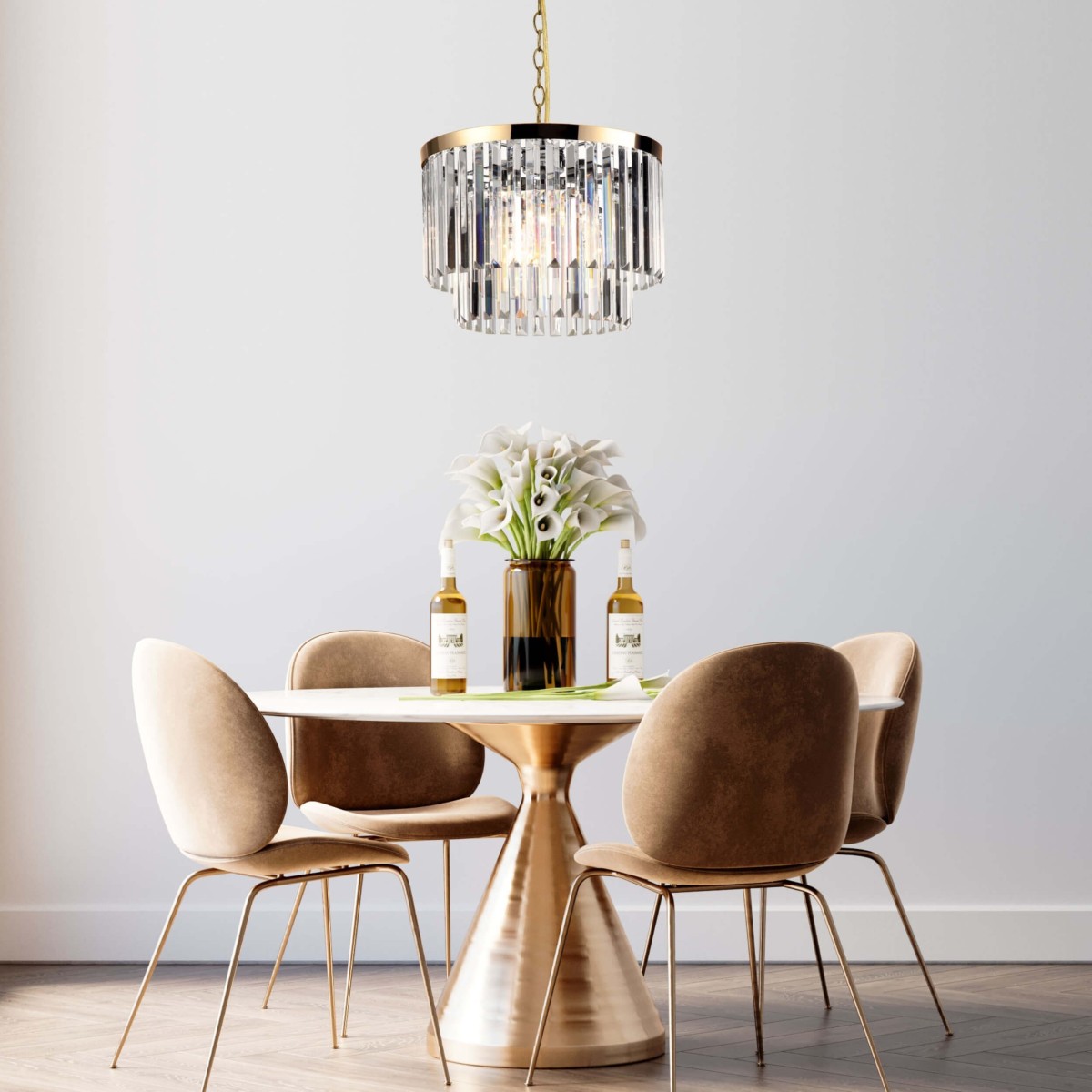 Light Prestige Vetro wisząca antyczne złoto LP-2910/5P AGD