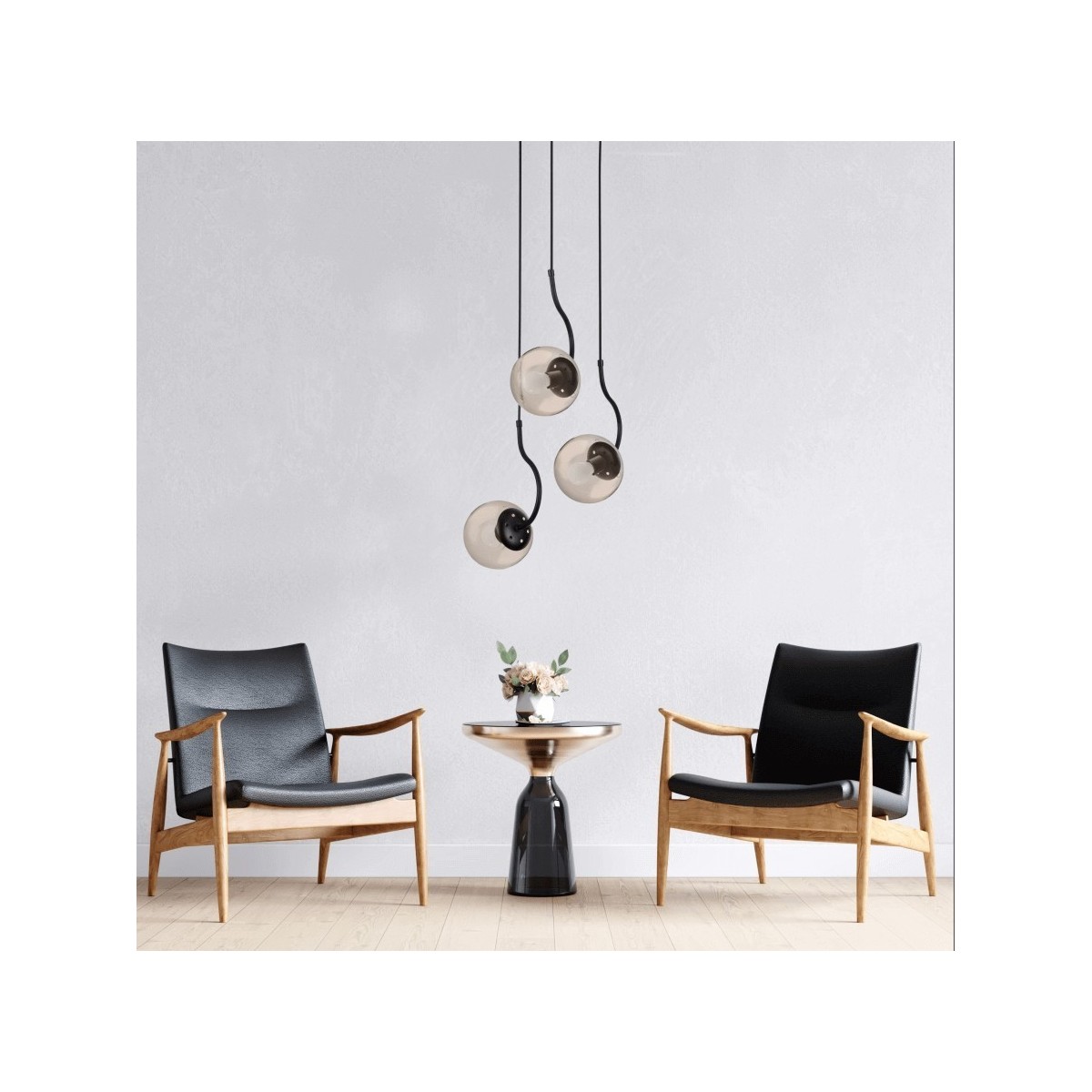 Light Prestige Hook 3 wisząca czarna LP-125/3P BK