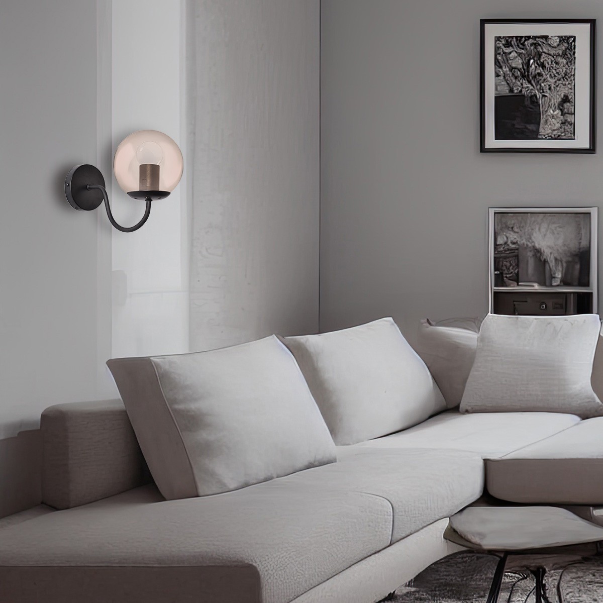 Light Prestige Hook kinkiet czarny LP-125/1W BK