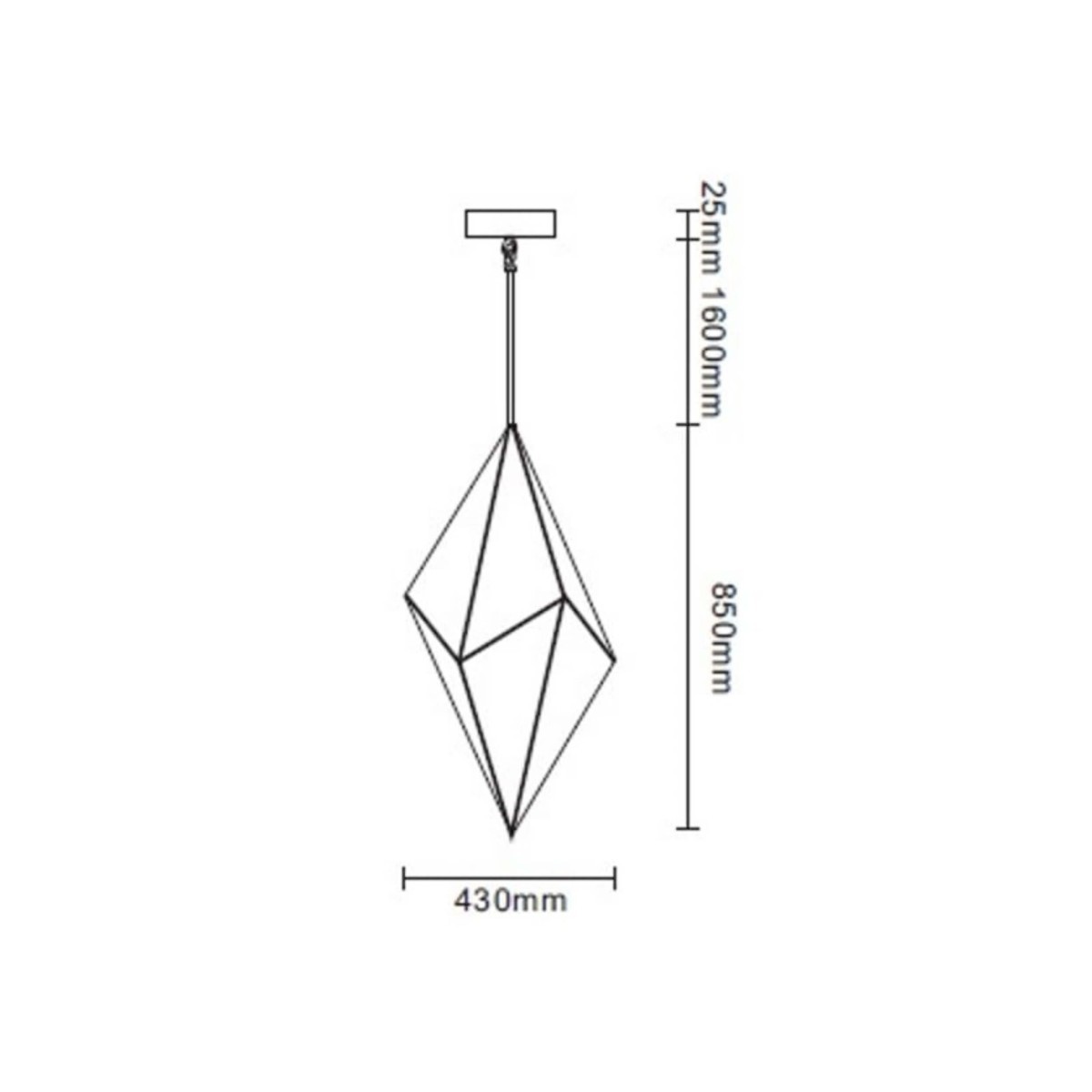 Light Prestige Konstelacja pionowa wisząca LP-055/1P BK