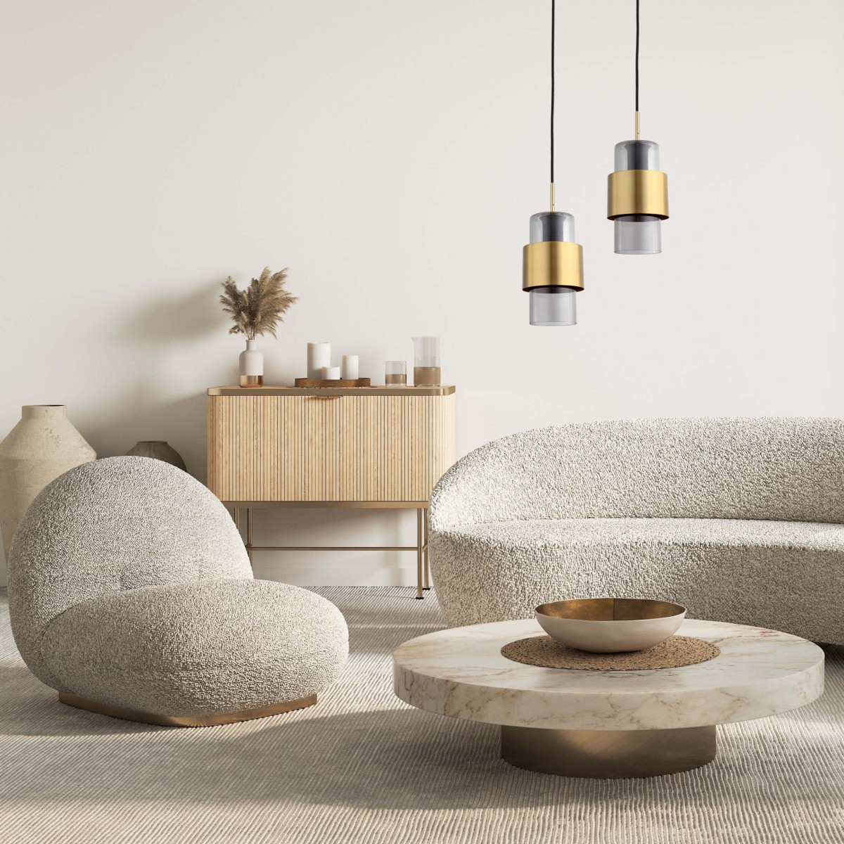 Light Prestige Miele wisząca dymna długa LP-866/1P L SM/GD