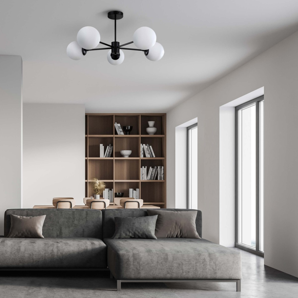 Light Prestige Roma 5 wisząca czarna LP-1345/5P BK