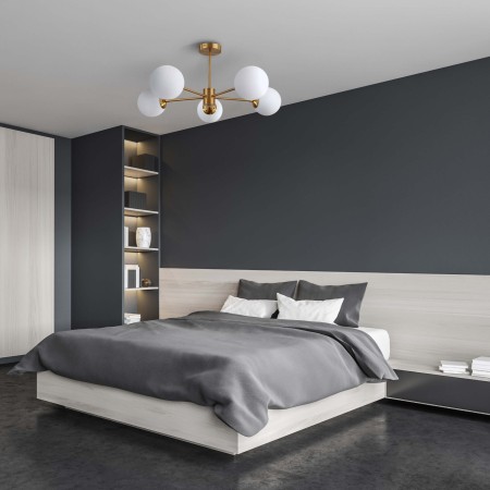 Light Prestige Roma 5 wisząca złota LP-1345/5P GD