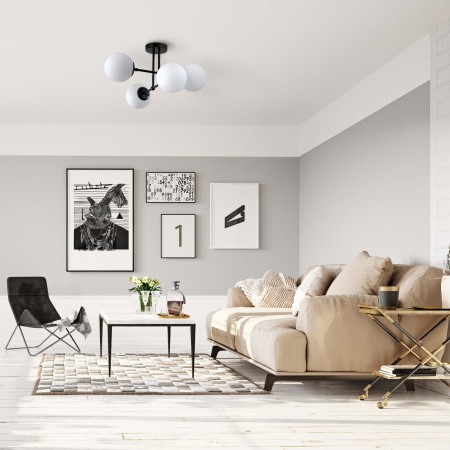 Light Prestige Roma 4 wisząca czarna LP-1345/4P BK