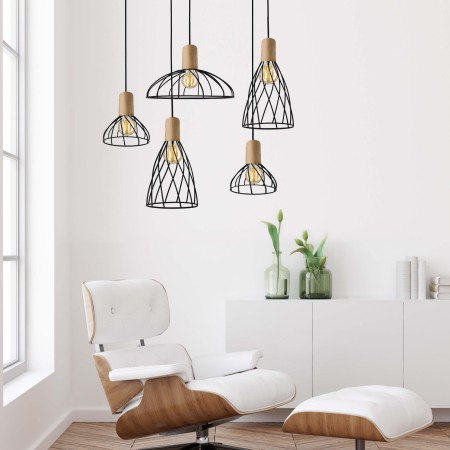 Light Prestige Lampa wisząca Moderno 1xGU10 czarno/brązowa LP-1221/1P S BK LP-1221/1P S BK