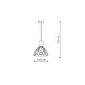 Light Prestige Lampa wisząca Moderno 1xGU10 czarno/brązowa LP-1221/1P S BK LP-1221/1P S BK