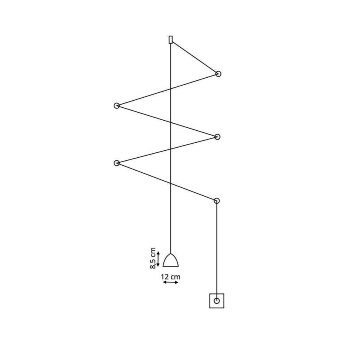 Light Prestige Zig - Zag  czarny LP-1243/1P BK
