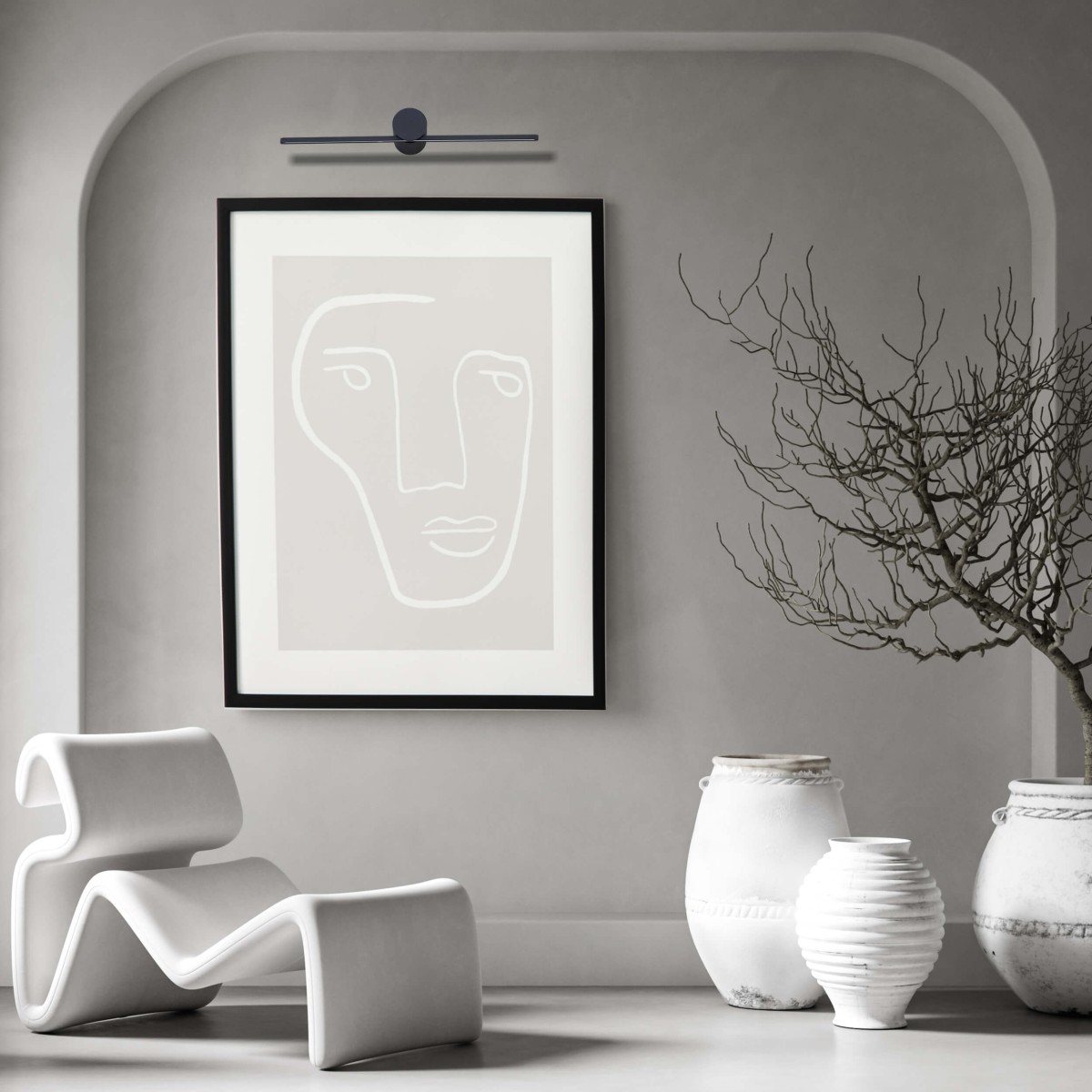 Light Prestige Modern Slim kinkiet M czarny LP-777/1W M BK