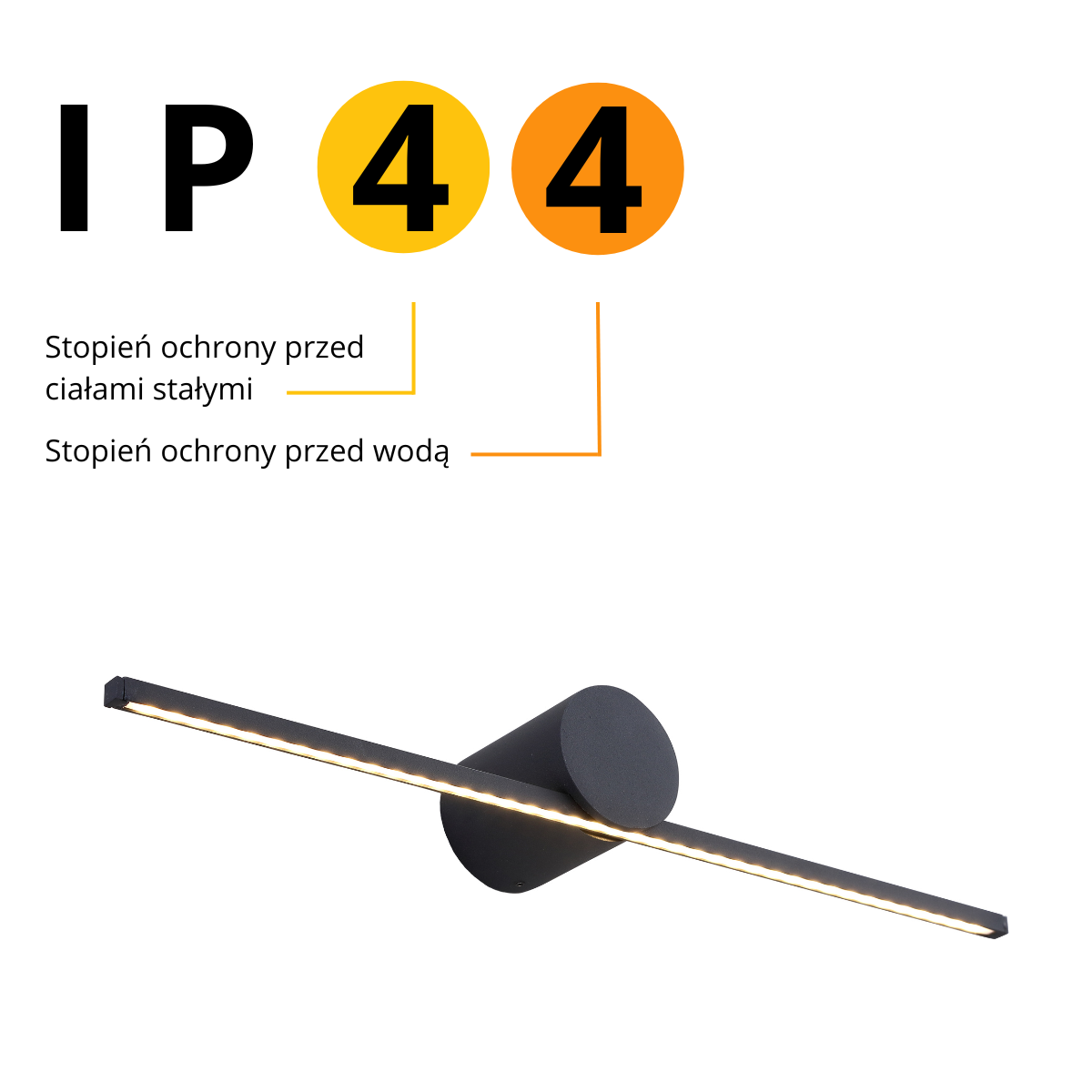 Light Prestige Modern Slim kinkiet M czarny LP-777/1W M BK