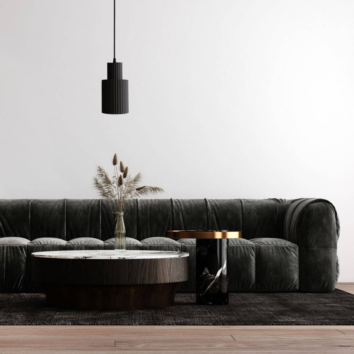 Light Prestige Tokio wisząca 1 Tuba duża Czarna LP-787/1P L BK