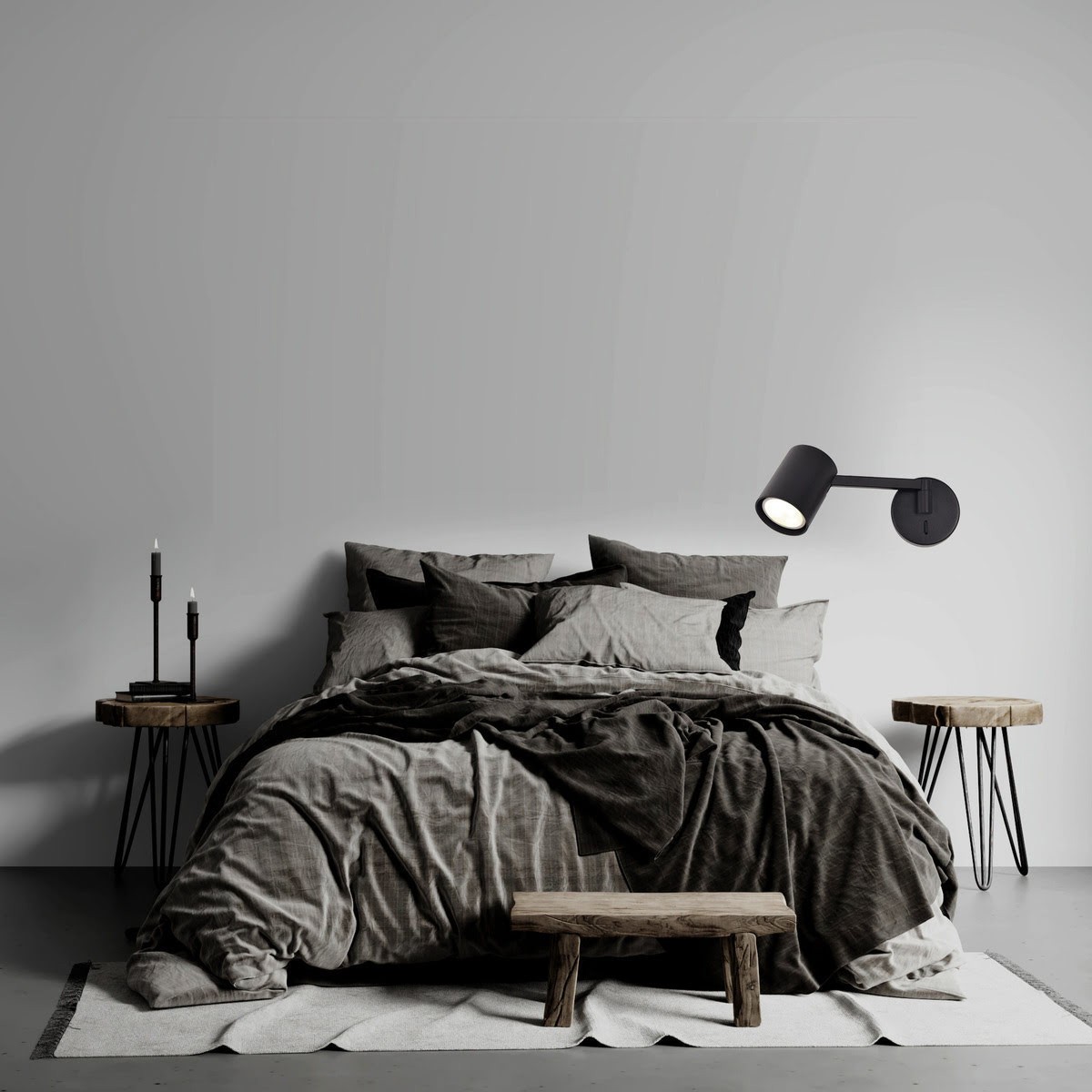 Light Prestige Snow z wysięgnikiem czarny LP-731/1WL BK