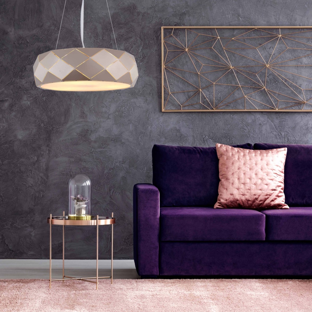 Light Prestige Reus wisząca złota LP-8069/1P GD