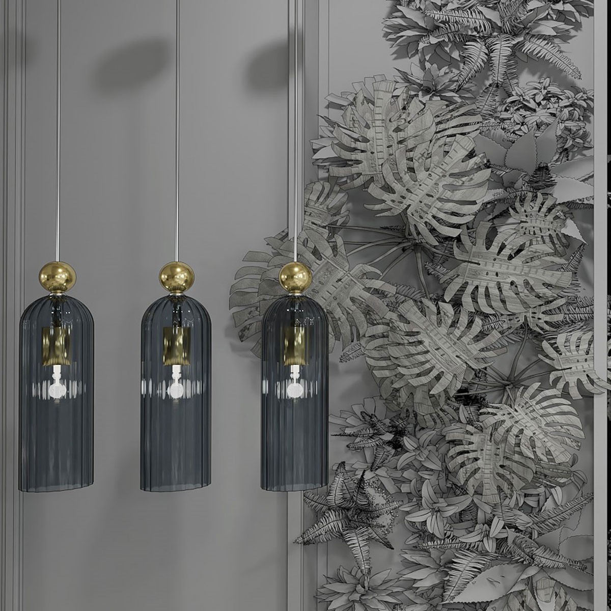 Light Prestige Piega 1 wisząca smoked LP-939/1P smoked