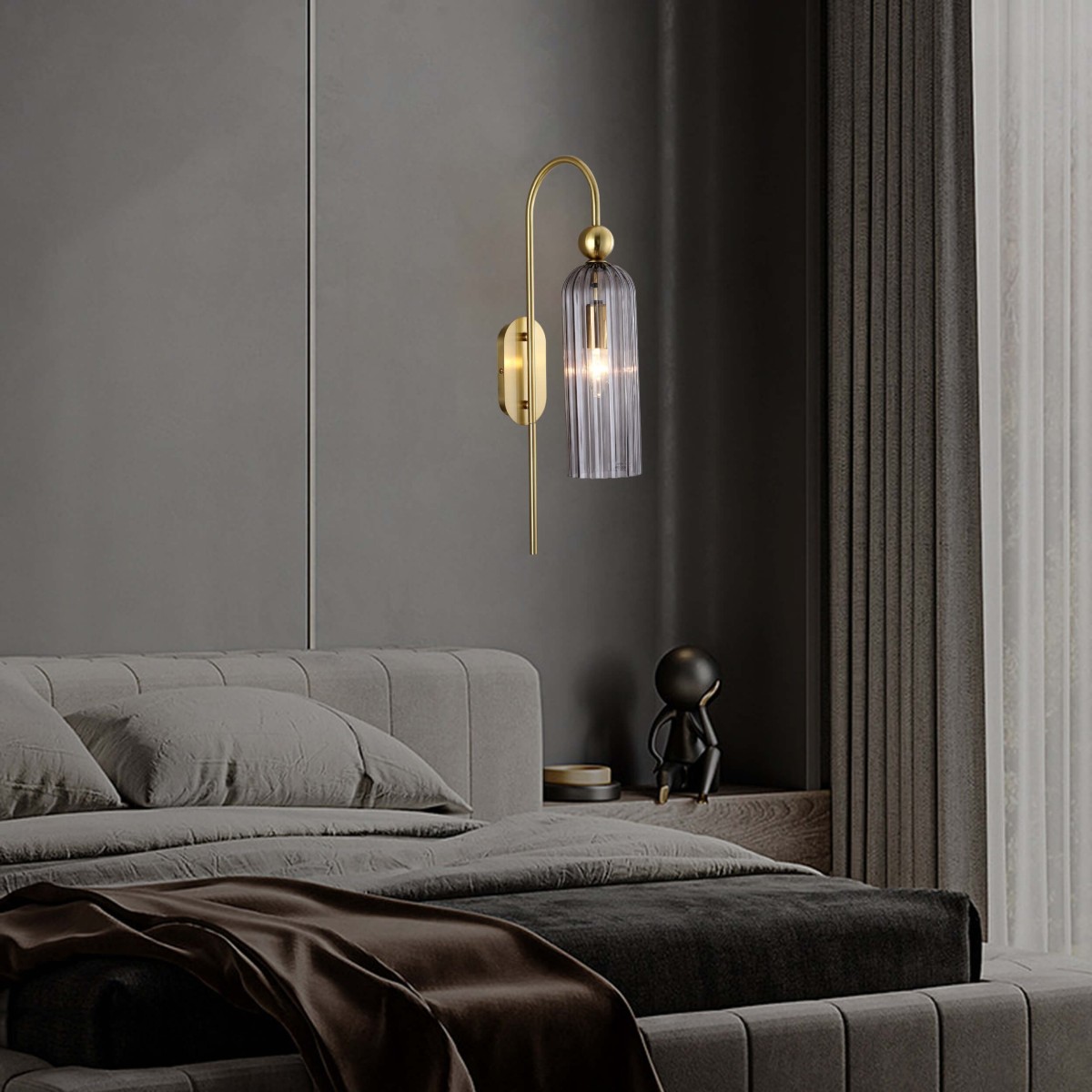 Light Prestige Piega kinkiet smoked LP-939/1W smoked