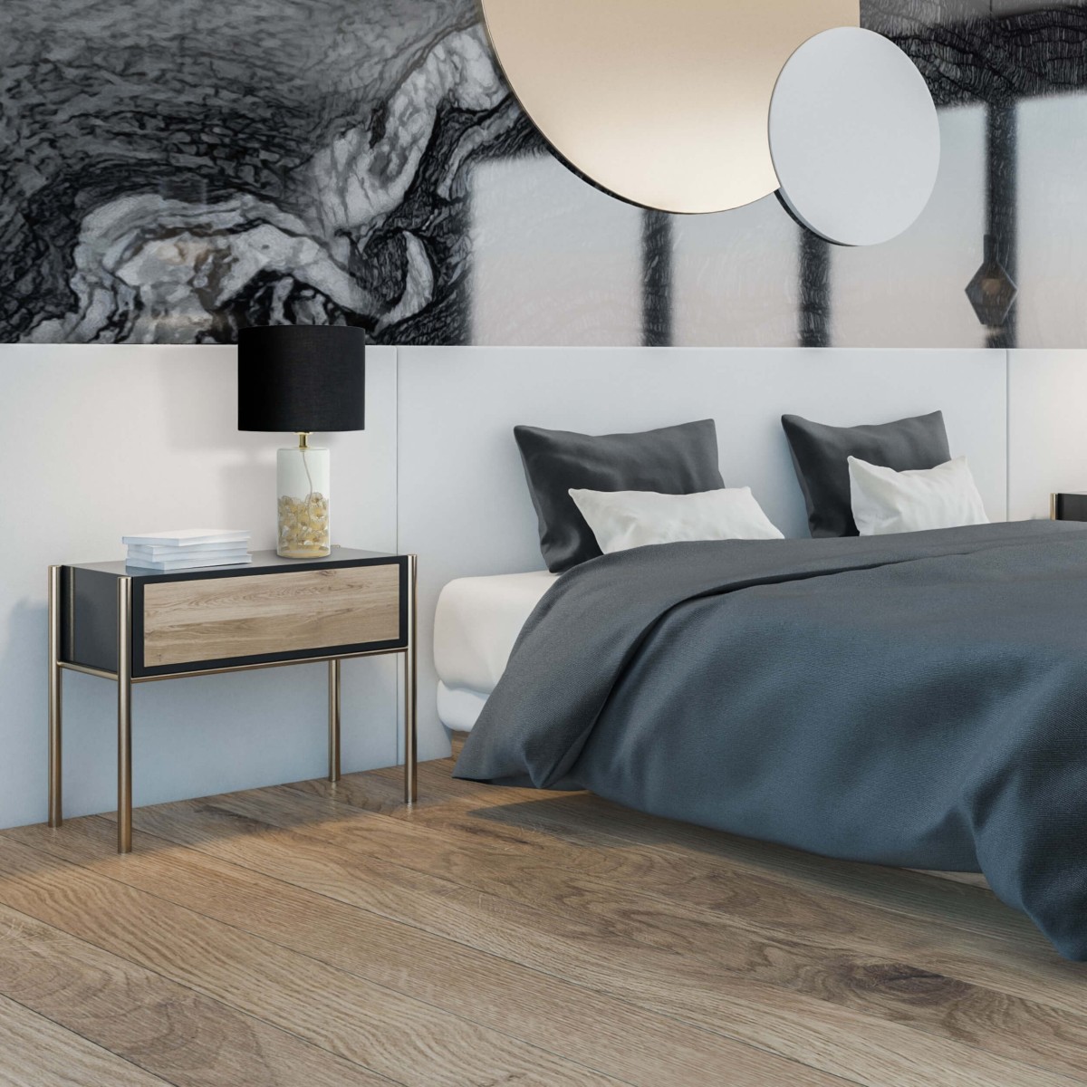 Light Prestige Sunflower biurkowa czarna LP-818/1T BK